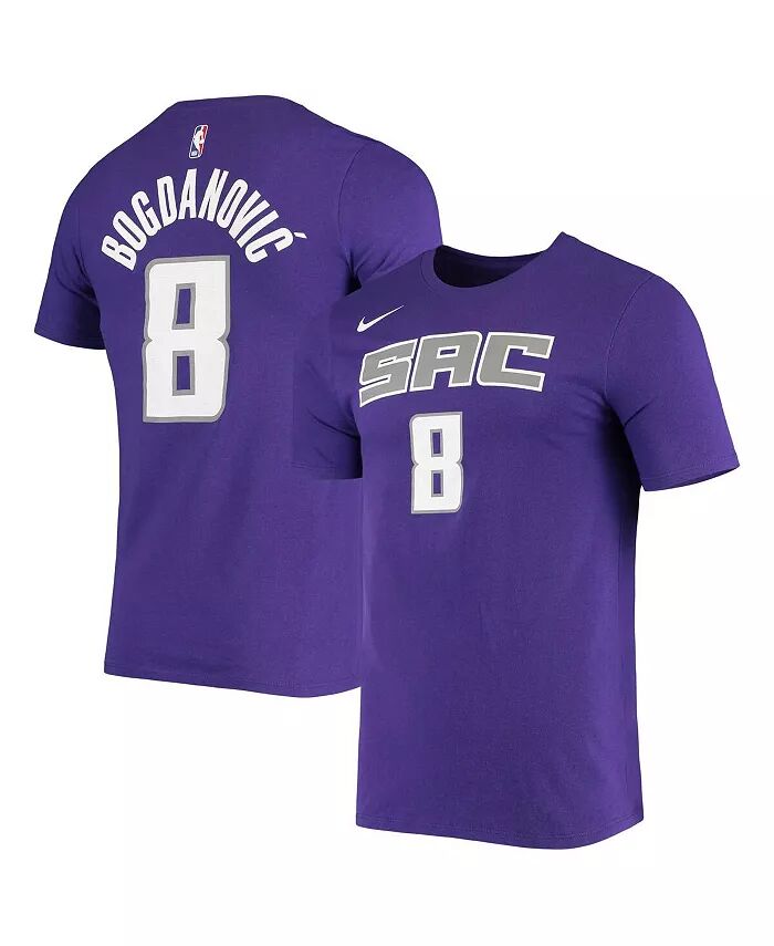 

Мужская футболка Богдана Богдановича с фиолетовым именем и номером Sacramento Kings Nike