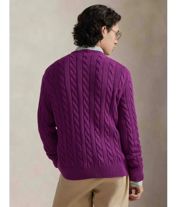 Свитер regular fit Polo Ralph Lauren, фиолетовый — фото 3