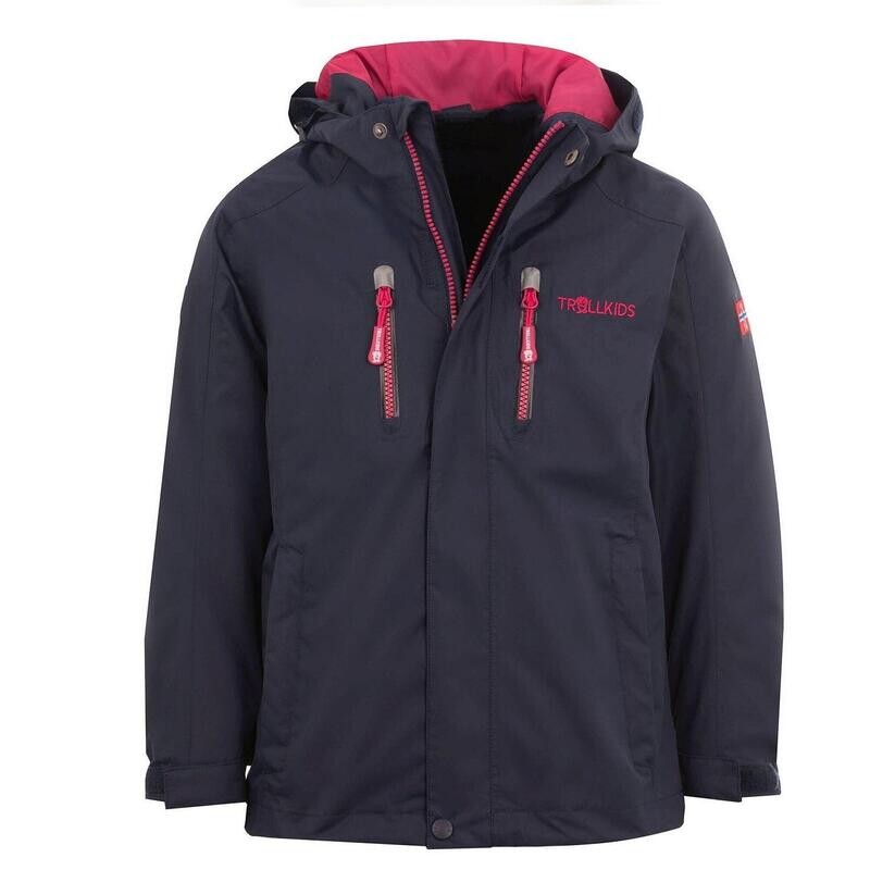 

Детская непромокаемая куртка Femund Водонепроницаемая Темно-синий/Розовый TROLLKIDS, цвет blau