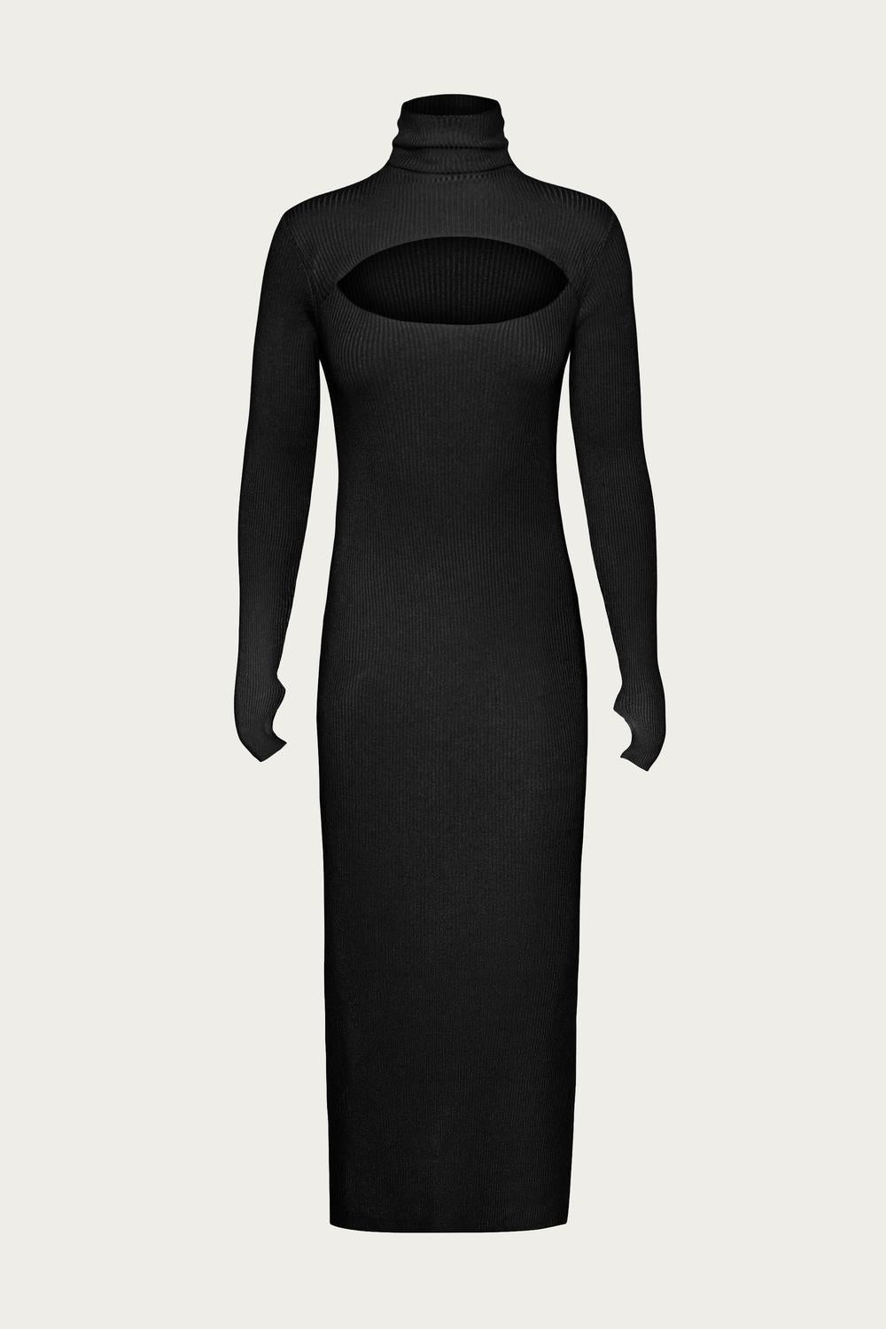 

Платье миди Brielle Knit в цвете Noir AFRM