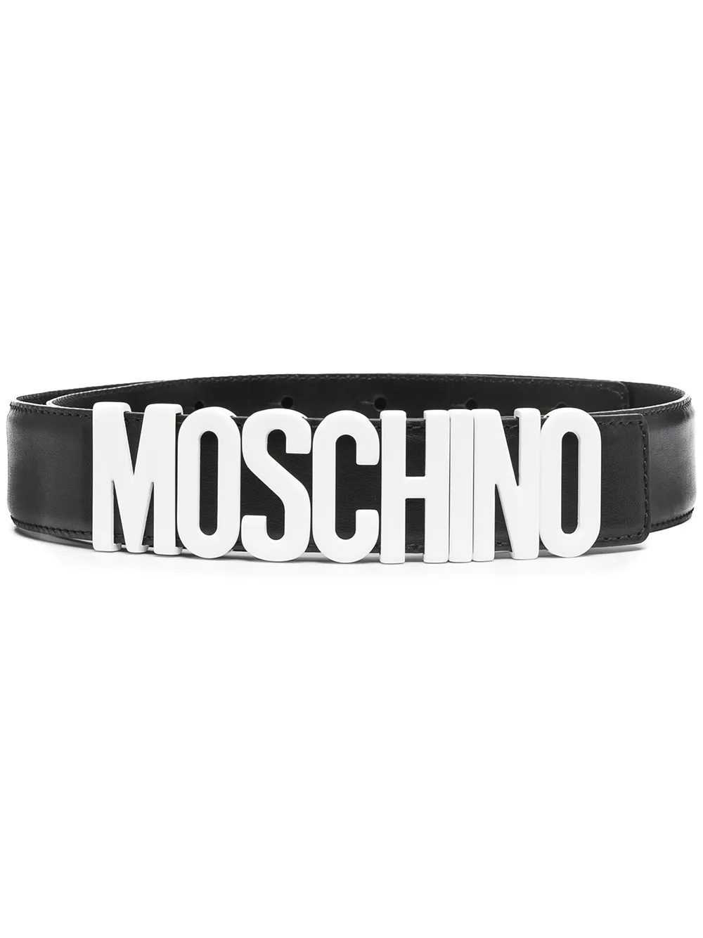 

Ремень с пряжкой-логотипом Moschino, черный