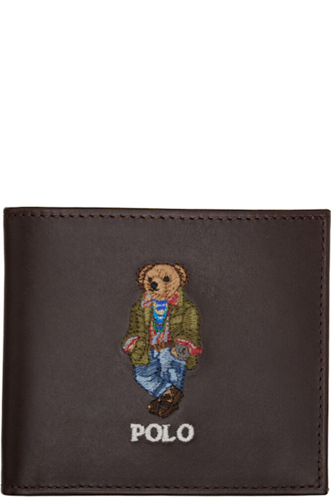 

Коричневый кожаный бумажник Polo Bear Polo Ralph Lauren