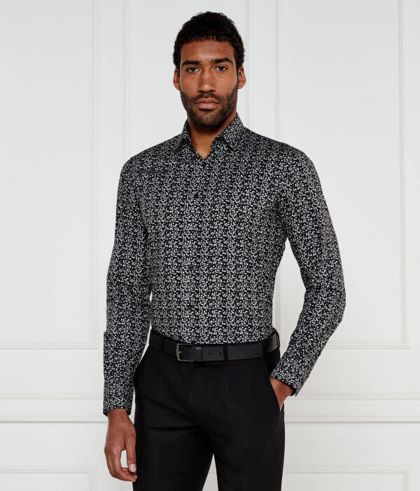 

Рубашка Karl Lagerfeld Slim Fit с принтом, черный / белый