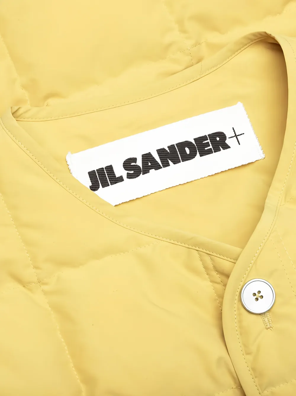 Стеганая куртка на пуговицах JIL SANDER, желтый — фото 3