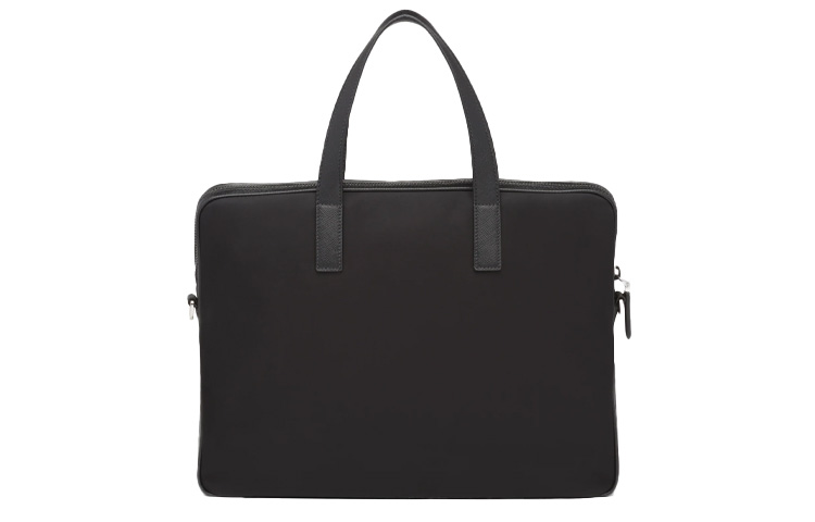 Кожаный портфель Saffiano, мужская сумка черная PRADA — фото 3