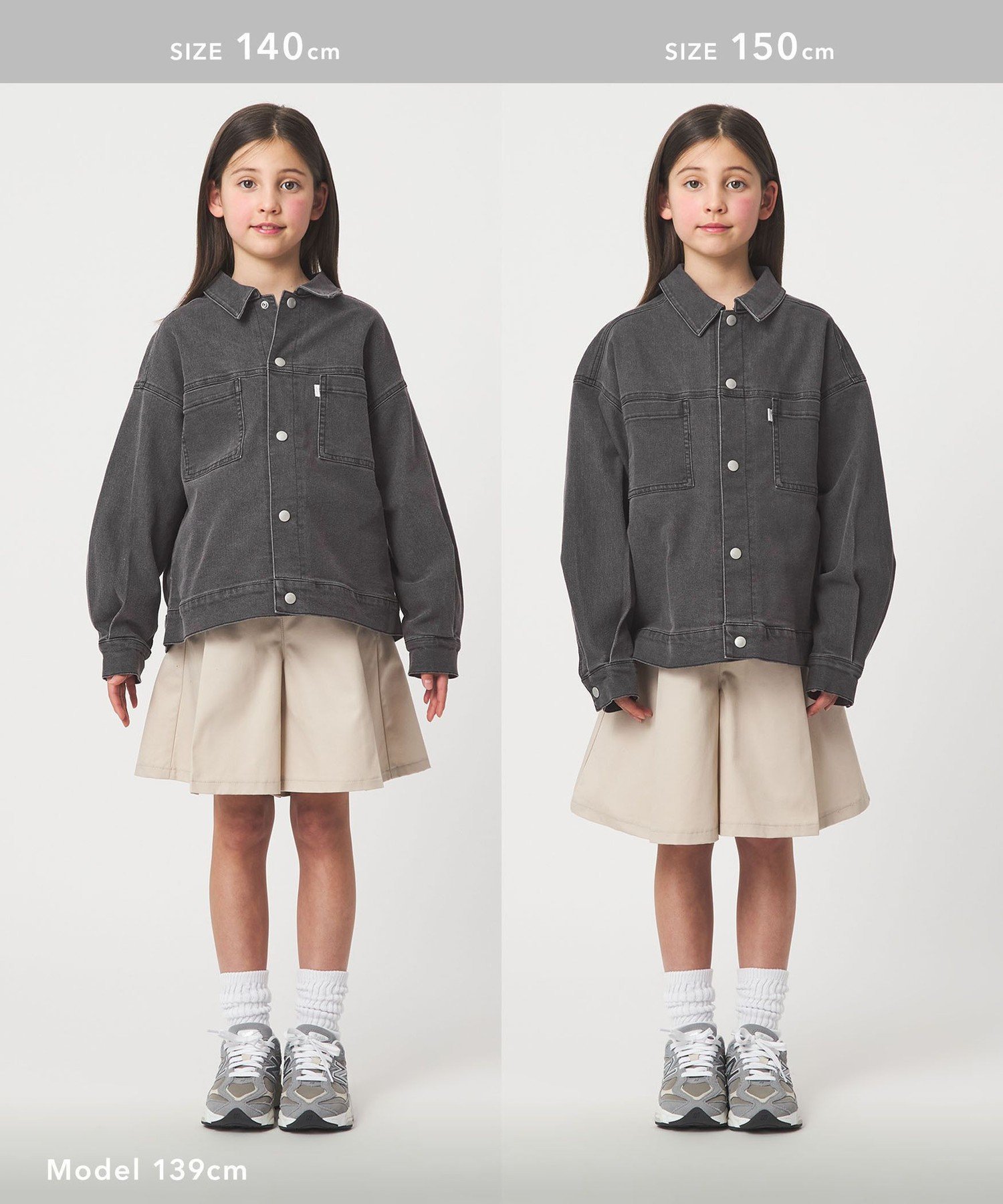 Джинсовая блузка/Детская стрейч 100-160 см UNITED ARROWS green label relaxing, BLACK — фото 4