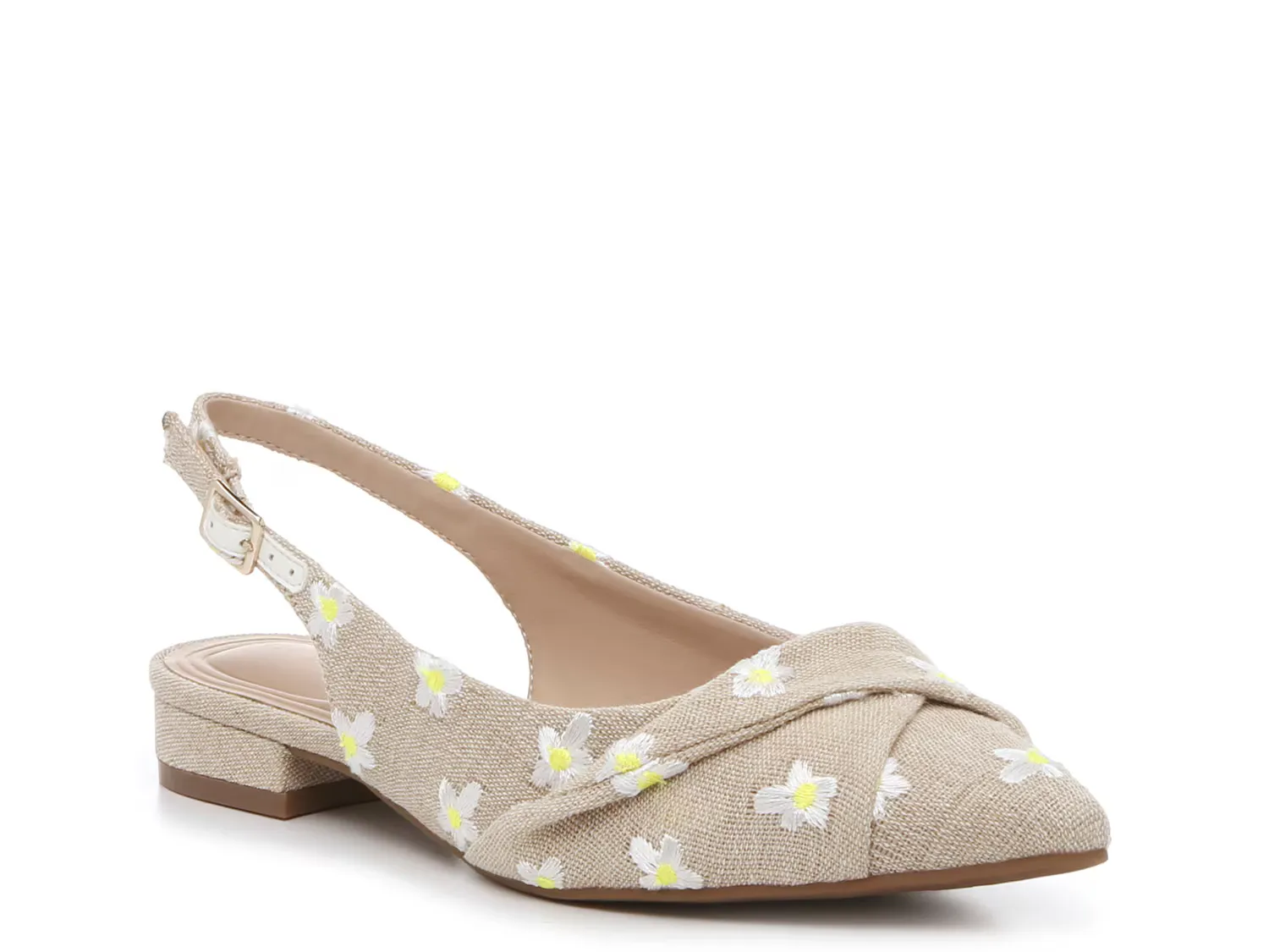 Балетки Ofena Slingback Flat Kelly & Katie, цвет beige_white_yellowfloralprint