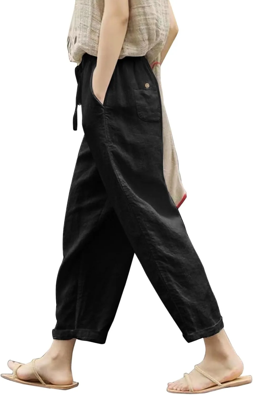 

Женские брюки Casual Straight Wide Leg с накладными карманами LCMTWX