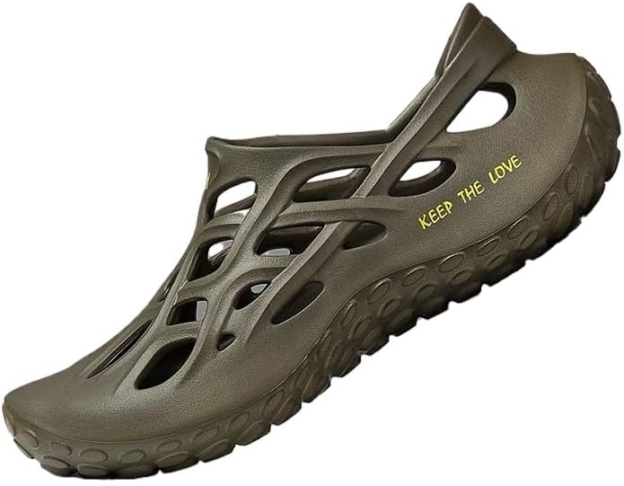 

Мужские стильные сабо без застежек, дышащие, быстросохнущие, с нескользящей подошвой EVA Fmshi, зеленый