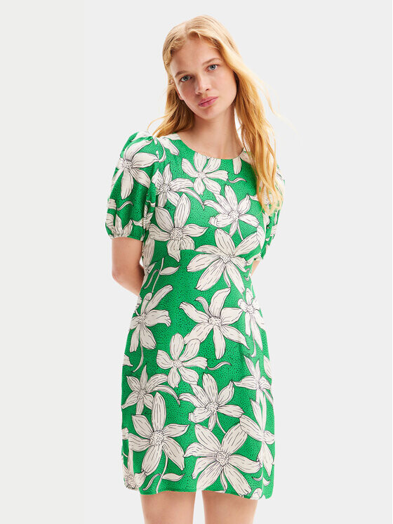 

Летнее платье прямого кроя Desigual, зеленый