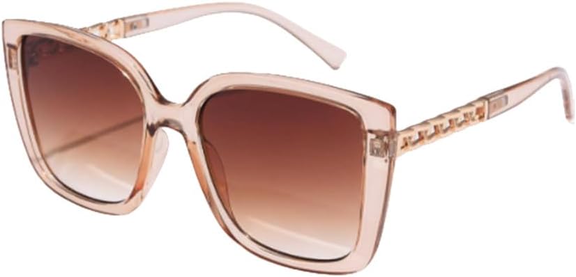 

Модные солнцезащитные очки большого размера для женщин, винтажные солнцезащитные очки в крупной оправе, роскошные декоративные очки для активного отдыха TKKTLLT, Champagne