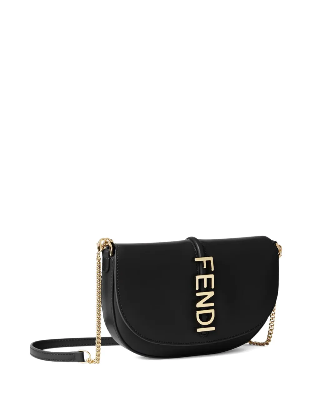 Кошелек fendigraphy на цепочке FENDI, черный — фото 3