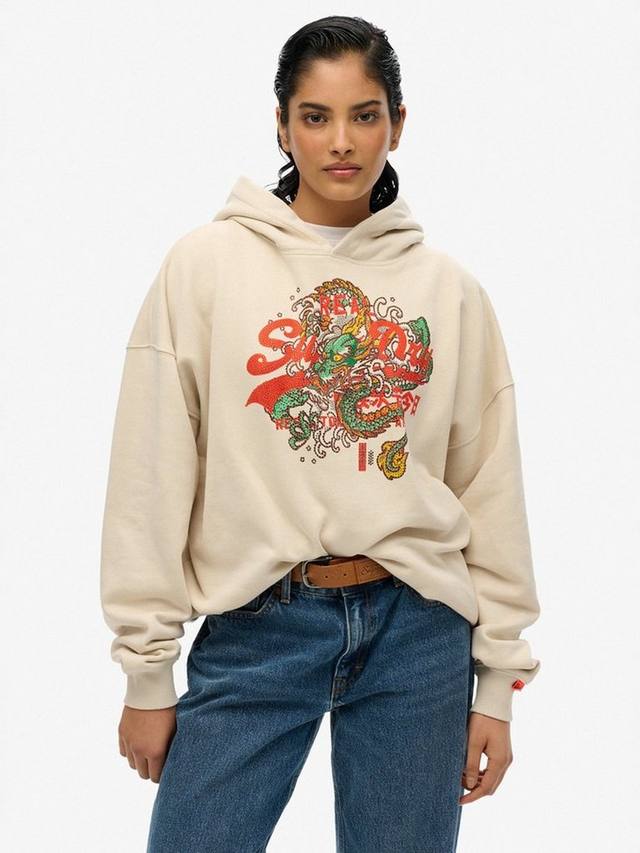 

Толстовка с винтажным логотипом tokyo Superdry, цвет Pumice Stone Beige