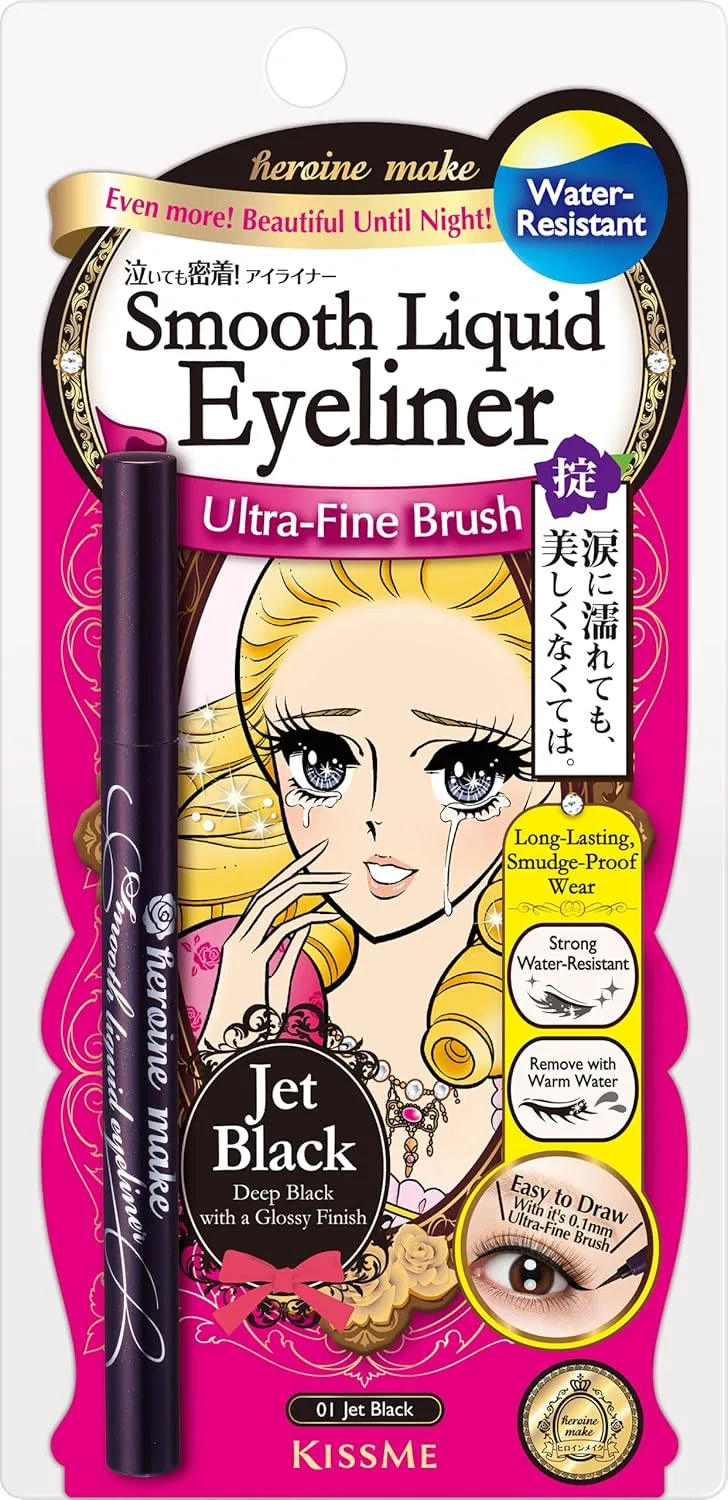 Жидкая водостойкая подводка для глаз «Heroine Makeup SP smooth liquid eyeliner super keep 01» от Japan Health and Beauty Heroine Make