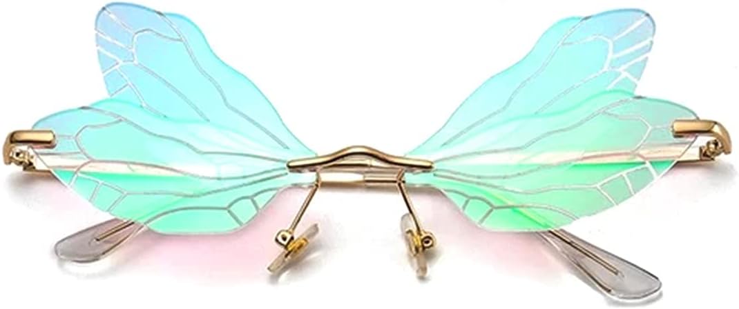 

BOJOD Безободковые милые солнцезащитные очки для женщин, модные винтажные креативные солнцезащитные очки в стиле 90-х, забавные очки в форме облака для дискотек, Mirrored Green