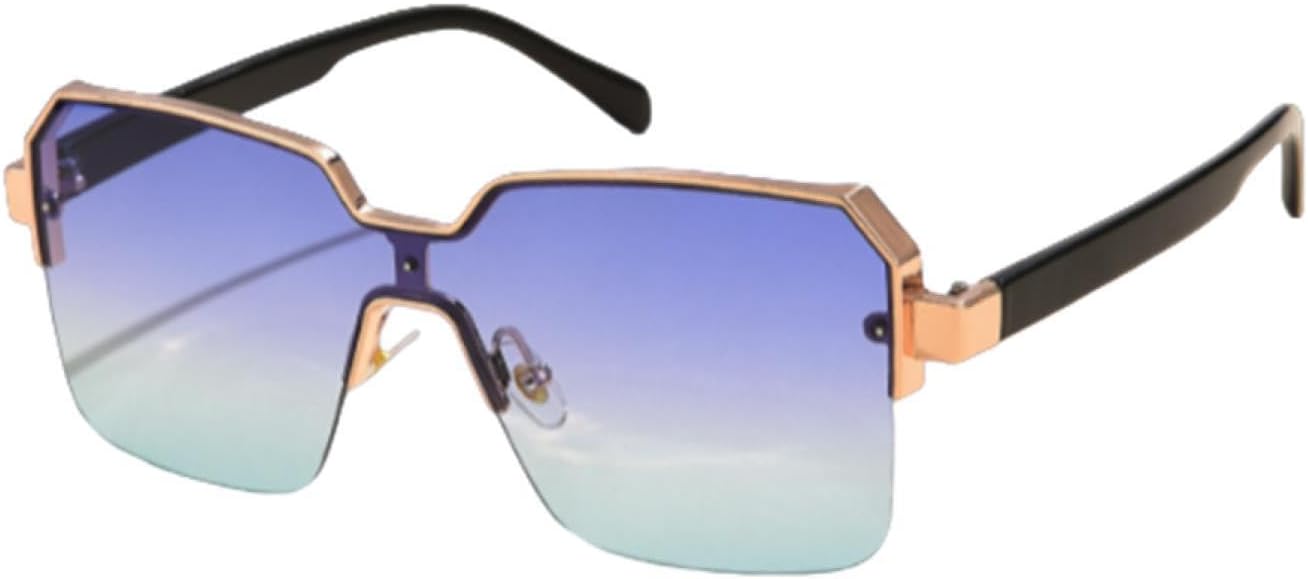 

Мужские и женские солнцезащитные очки класса люкс, модные винтажные солнцезащитные очки в оправе из сплава, солнцезащитные очки с защитой от УФ-излучения UV400 TKKTLLT, Blue Green