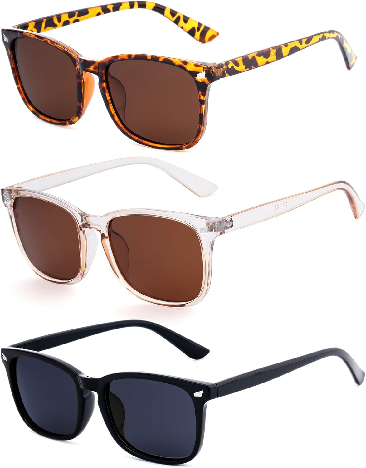 

Женские поляризованные солнцезащитные очки в стиле ретро, ​​прямоугольной формы, модные солнцезащитные очки с защитой UV400 для вождения, гольфа, рыбалки LEKAIGO, A9-3pcs-brown Lens + Gradientbrown Lens + Black Lens