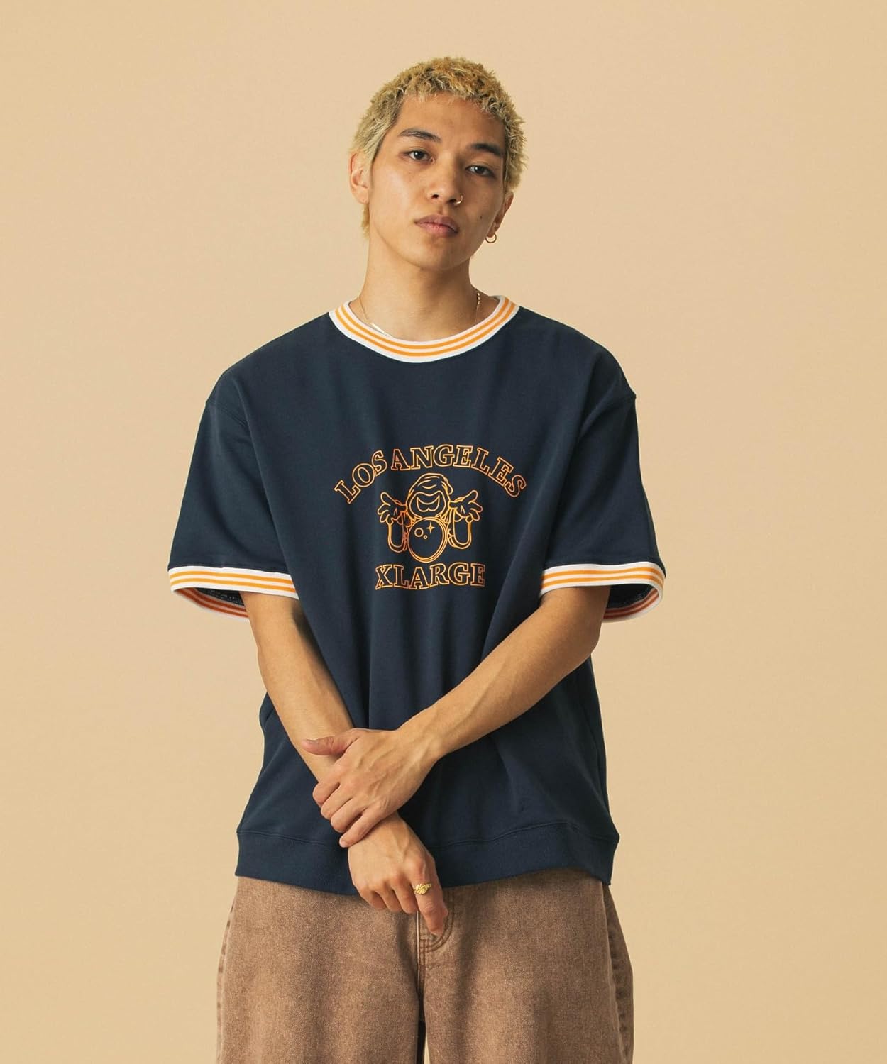 

Мужская толстовка с круглым вырезом и воротником-стойкой размера XL Xlarge, темно-синий