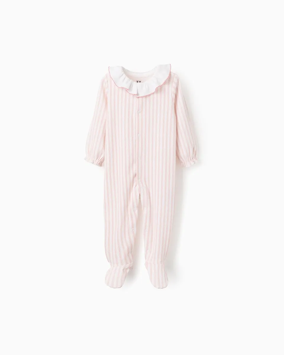 

Детская пижама 100% хлопок в полоску Zippy, розовый/белый