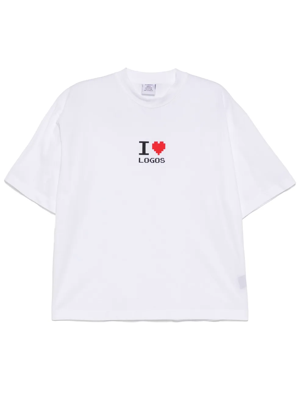 

Футболка с принтом I Love Logos VETEMENTS, белый