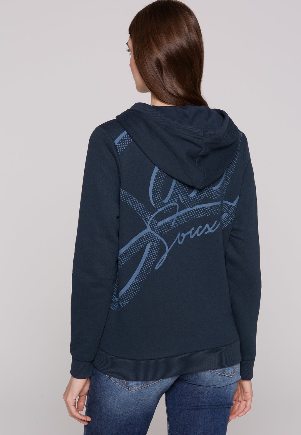

Толстовка MIT BACKPRINT Soccx, темно-синий