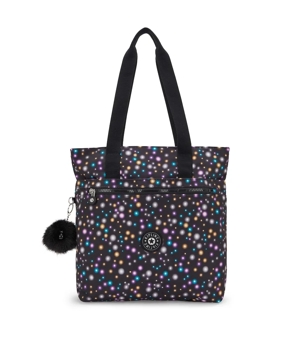 

Средняя сумка через плечо на молнии с двойной ручкой Kipling, мультиколор