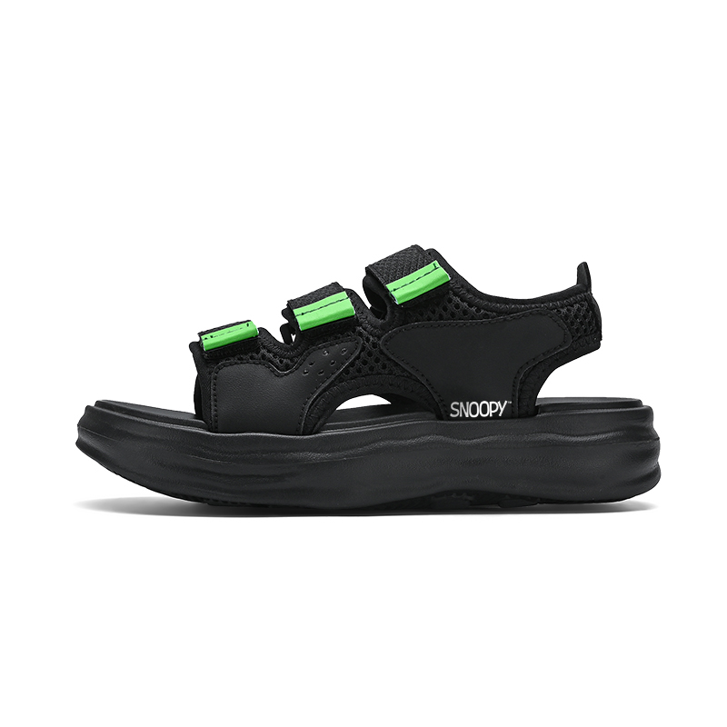 

Детские сандалии с низким верхом, устойчивые к истиранию и отскоку, противоскользящие SNOOPY, зеленый