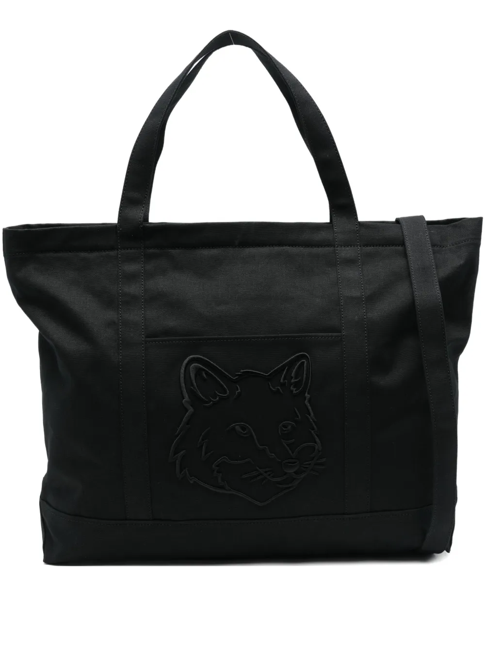 

Сумка-тоут XL Maison Kitsuné, черный