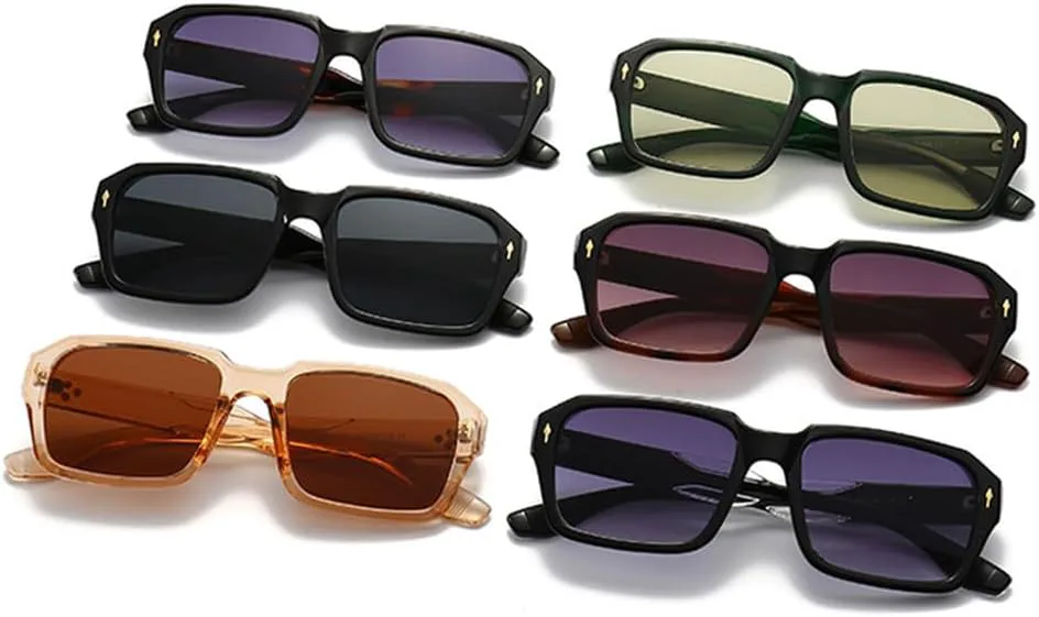 

Ретро-заклёпки, мужские панк-солнцезащитные очки с градиентным переходом цвета, женские солнцезащитные очки цвета зелёного чая HVTVTLA, Black Leopard Grey