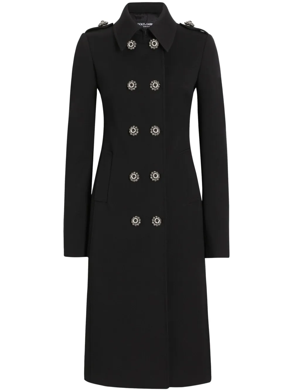 

Двубортное пальто DOLCE & GABBANA, черный