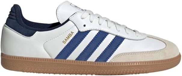 Мужские кроссовки adidas Originals Samba OG, белый/синий — фото 2