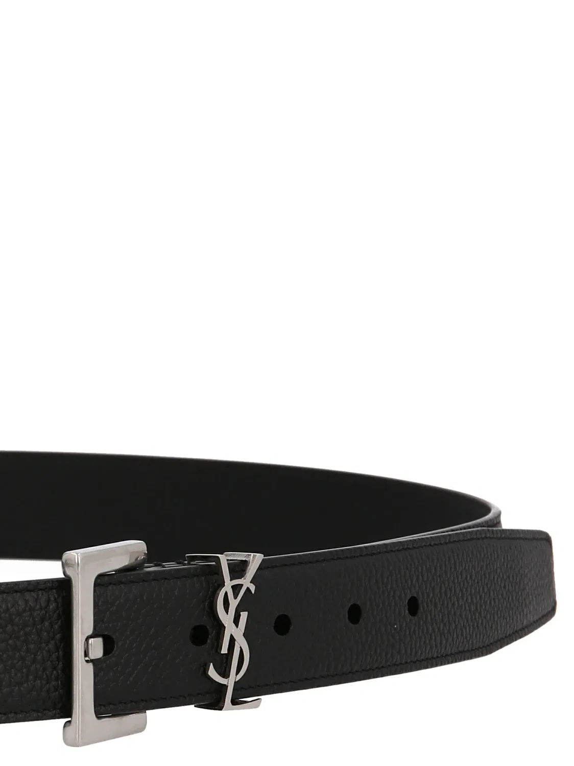 Ремень «Monogram» SAINT LAURENT, черный — фото 3