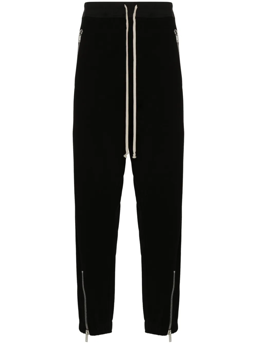 

Зауженные брюки из органического хлопка Rick Owens, черный