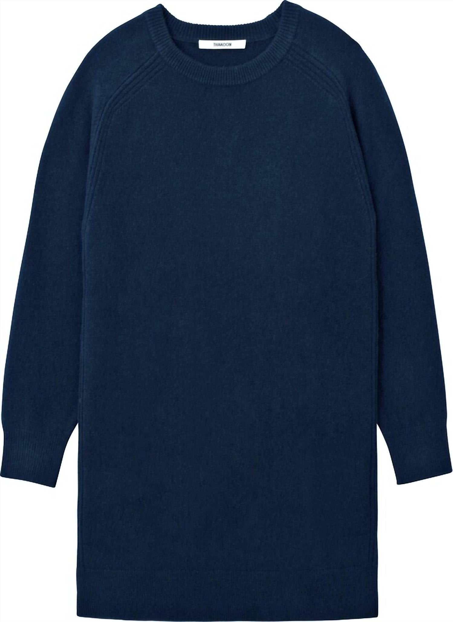 

Платье-свитер из шерсти синего цвета Thakoon