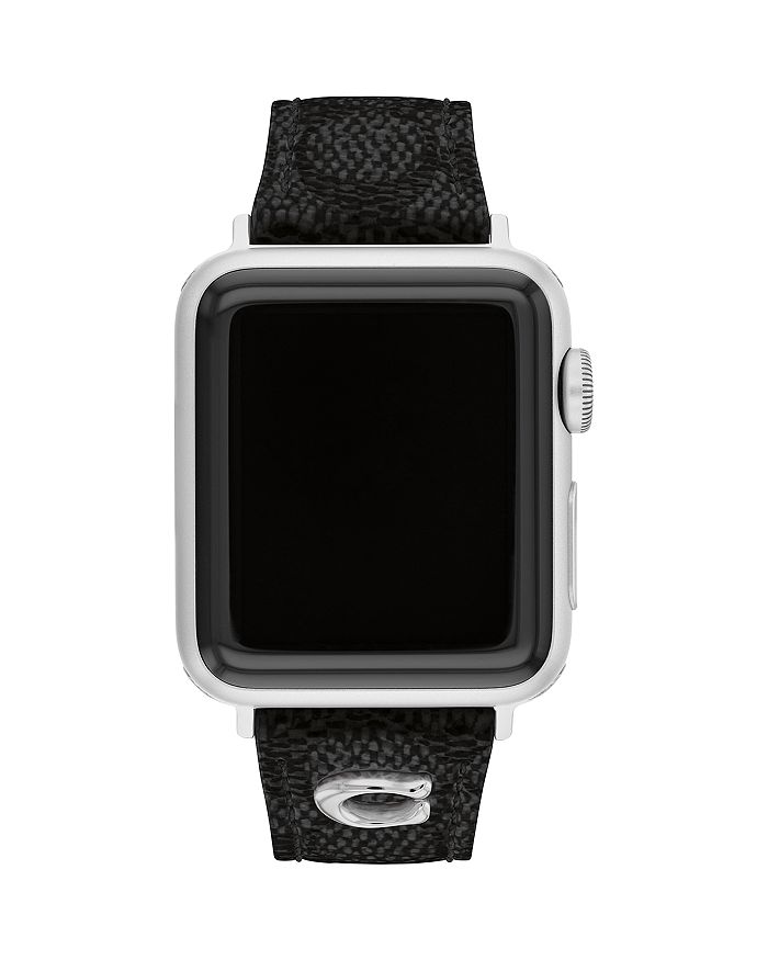 

Ремешок для Apple Watch Black Signature Canvas, 38/40/41 мм COACH, черный