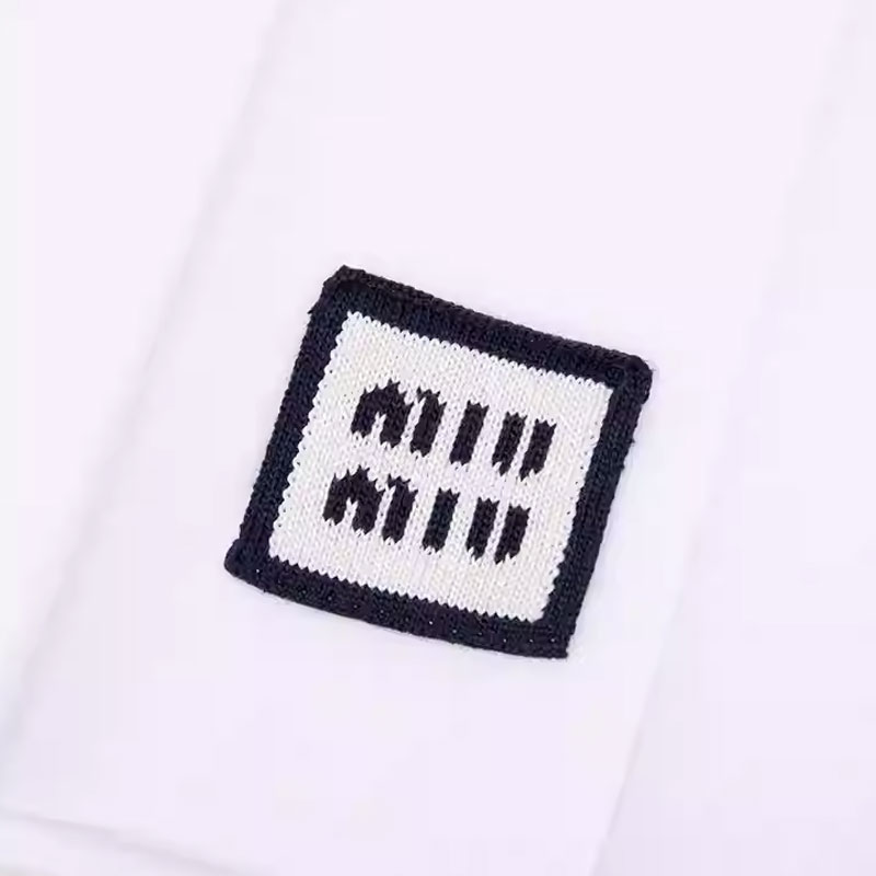 Женские повседневные короткие юбки fw25 MIU MIU, белый — фото 3