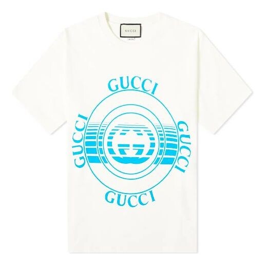 

Футболка ss21 logo pattern round collar male white Gucci, белый