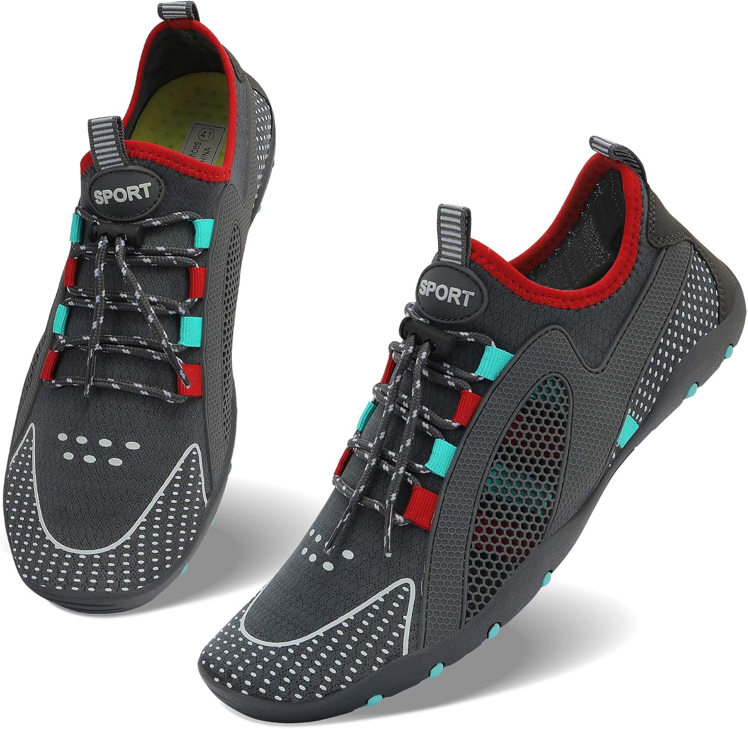 

Мужские и женские водные спортивные кроссовки, слипоны с быстрым высыханием для бассейна, пляжа, серфинга, прогулок и аквапарка Jointlycreating, темно-серый