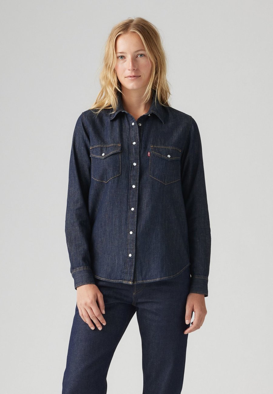Блуза Levi's ICONIC WESTERN, Today'S News Linen+ Denim/Dark-Blue Denim — фото 2