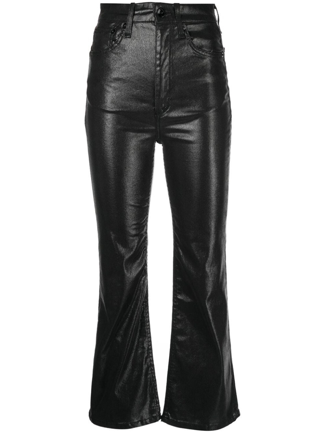 

rag & bone укороченные расклешенные джинсы, черный