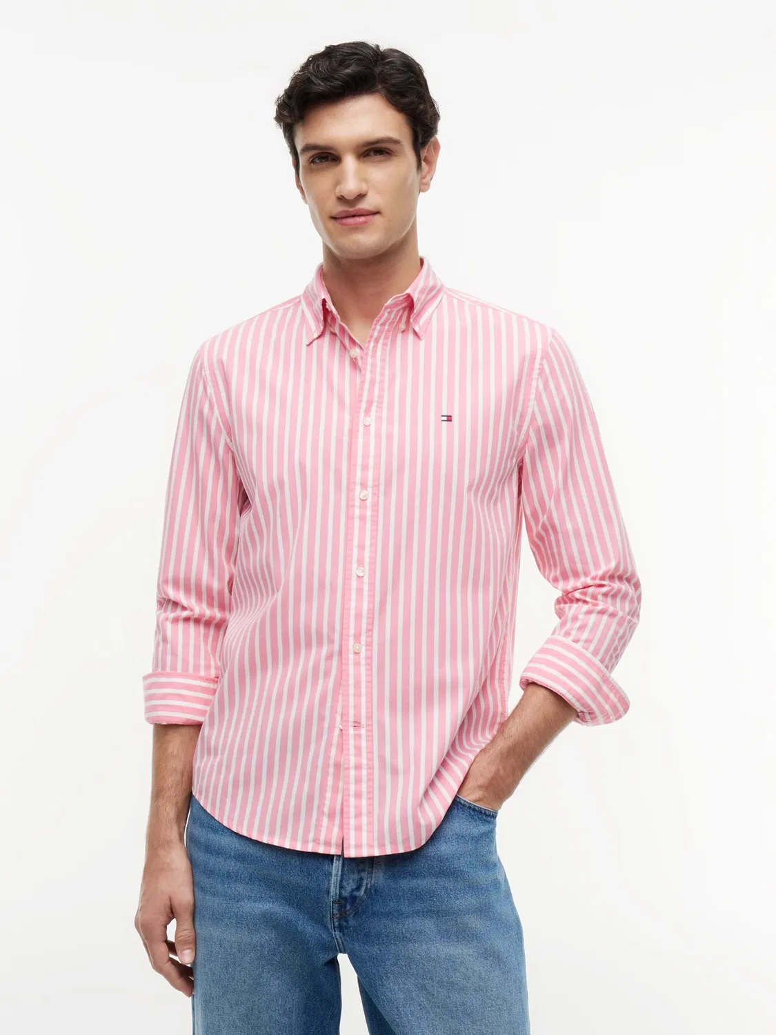 Рубашка на пуговицах стандартного кроя Tommy Hilfiger, Light Pink — фото 3