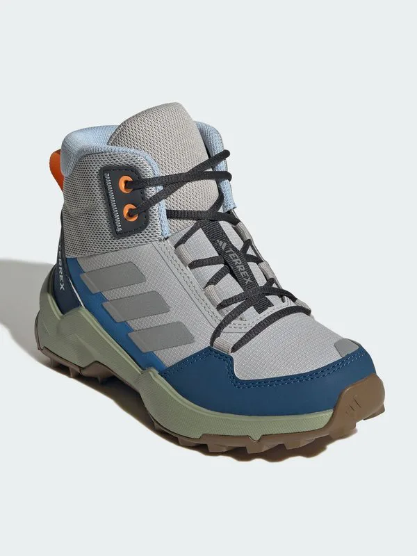 Походные ботинки ax4r mid k Adidas Terrex, Grey Two/Reflective Silver/Glow Blue — фото 2