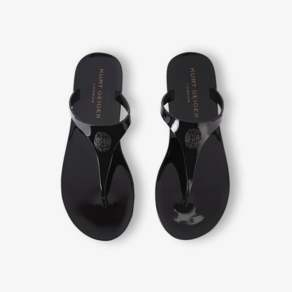 Сандалии Kurt Geiger London Maddison на плоской подошве из искусственной кожи, черный — фото 2
