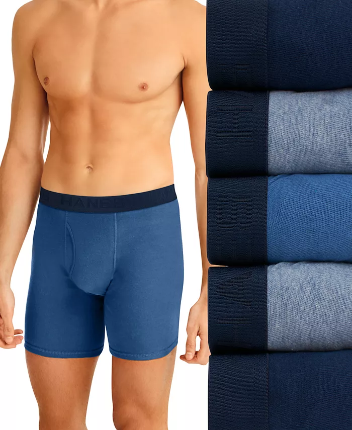 

Мужские боксеры Performance, 5 шт Hanes, синий