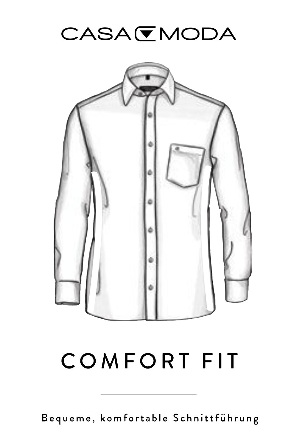 

Рубашка CASAMODA Comfort Fit Business, темно зеленый