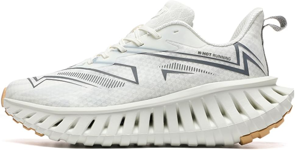 

Беговые кроссовки с углеродной пластиной для мужчин - вседорожные кроссовки весна-осень 2025 Runsoon, белый