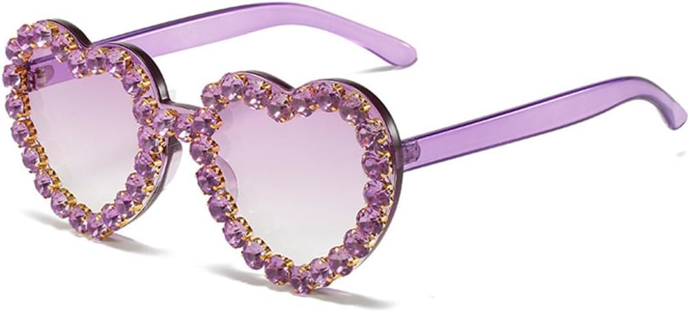 

Персонализированные солнцезащитные очки в форме сердца для женщин, роскошные винтажные солнцезащитные очки, модные очки для отдыха на природе и пляже, очки с защитой от УФ-излучения UV400 TYUVIVO, Purple Purple