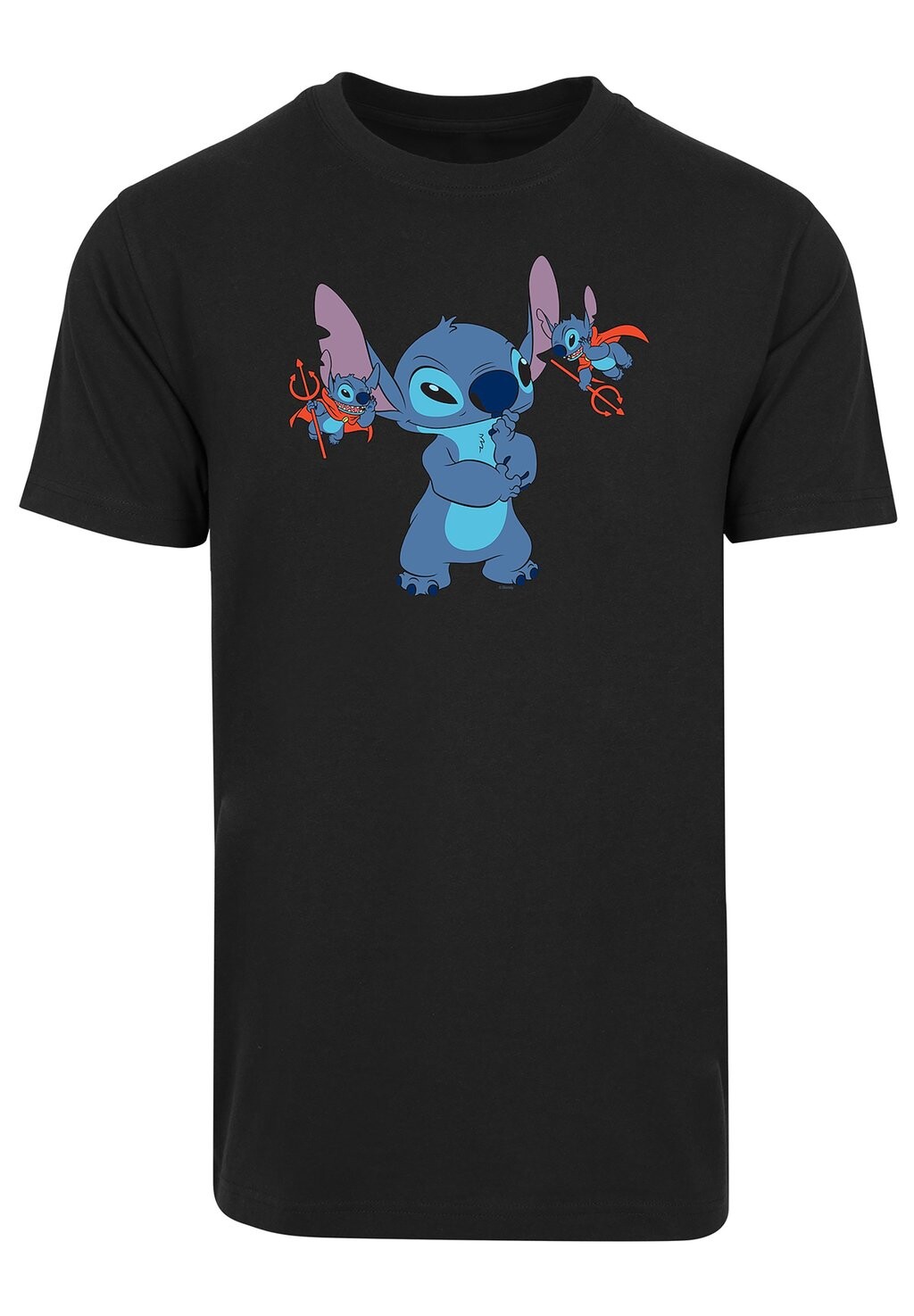 

Футболка с принтом DISNEY LILO STITCH KLEINE TEUFEL PREMIUM FILM MOVIE TV COMIC F4NT4STIC, цвет black