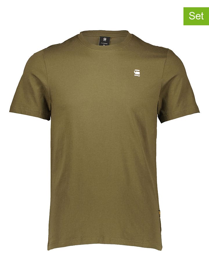 

Футболка G-Star, цвет khaki/schwarz