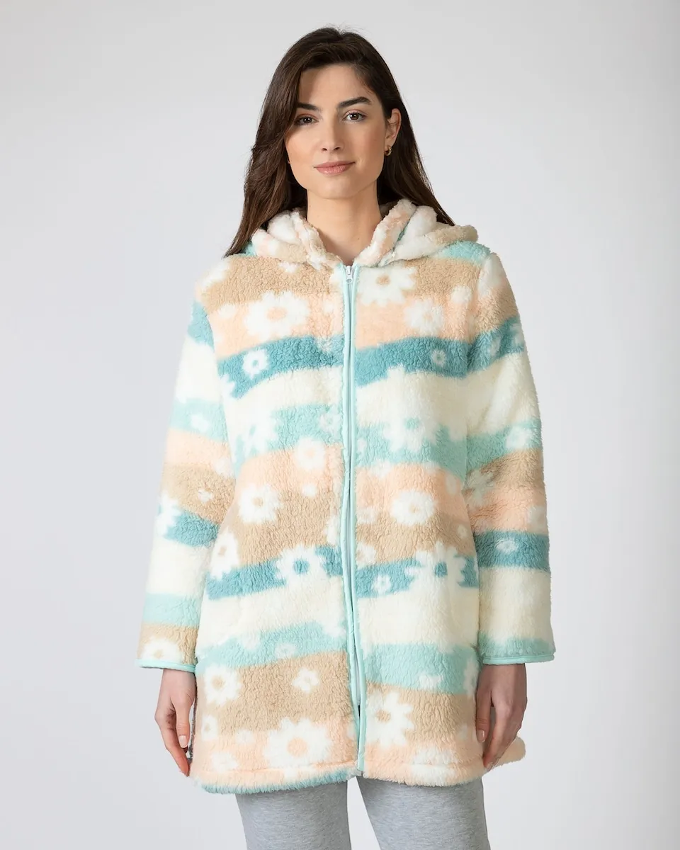 

Женский короткий халат на застежке-молнии Massana, бежевый